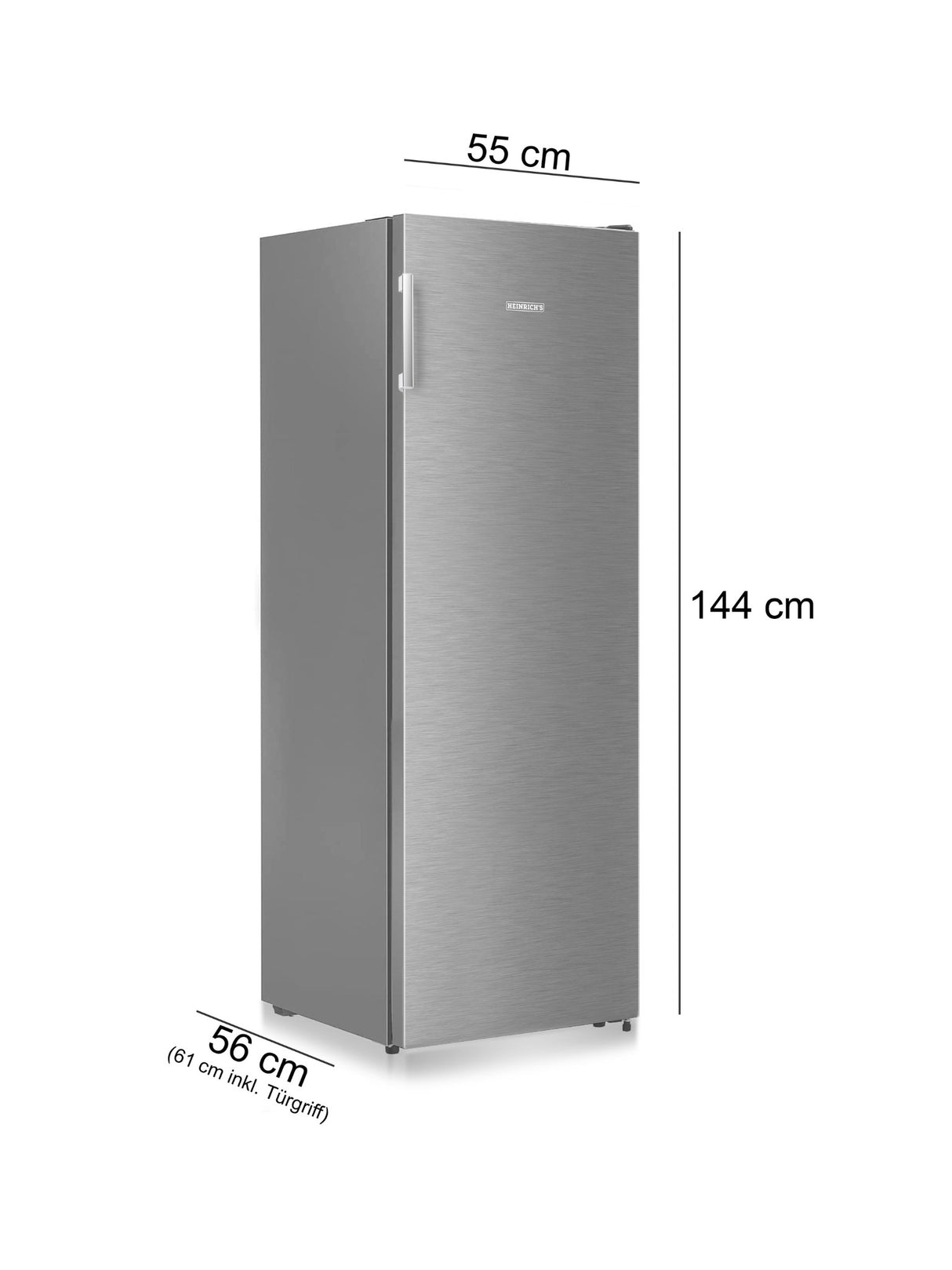 Heinrichs Vriezer Roestvrij Staal HGS 3092