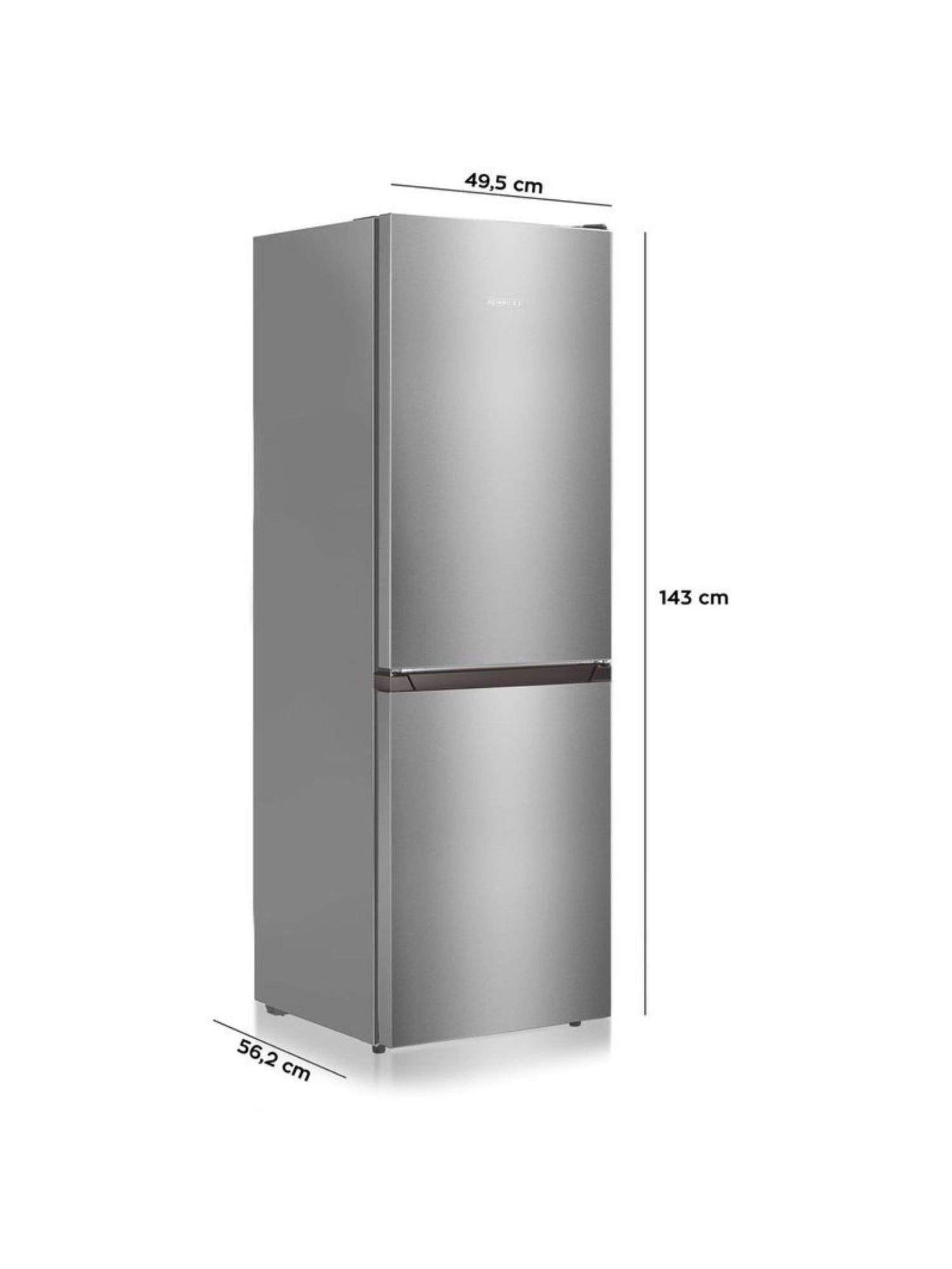 Heinrichs Koel-vriescombinatie Roestvrij Staal HKS 3091