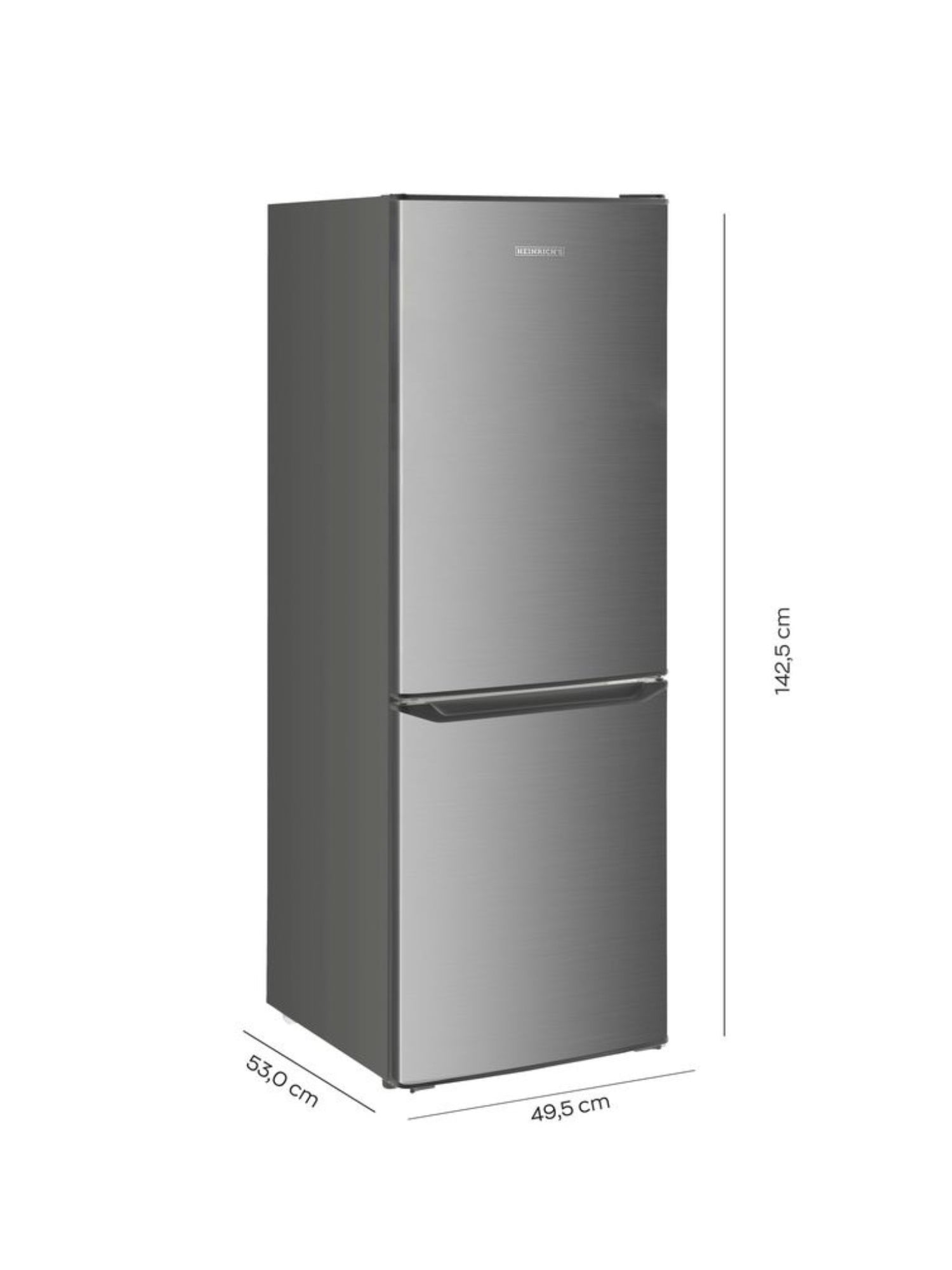 Heinrichs Koel-vriescombinatie Roestvrij Staal HKS 3291