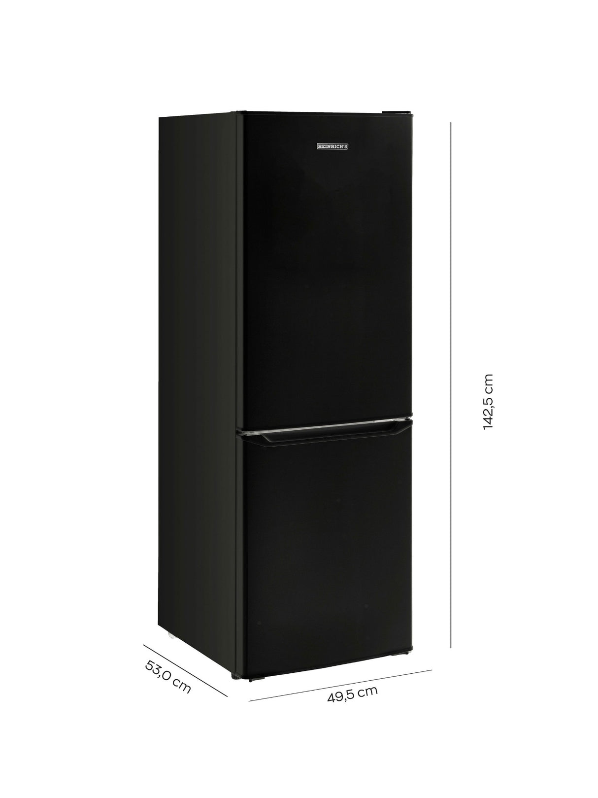 Heinrichs Koel-vriescombinatie Zwart HKS 3291