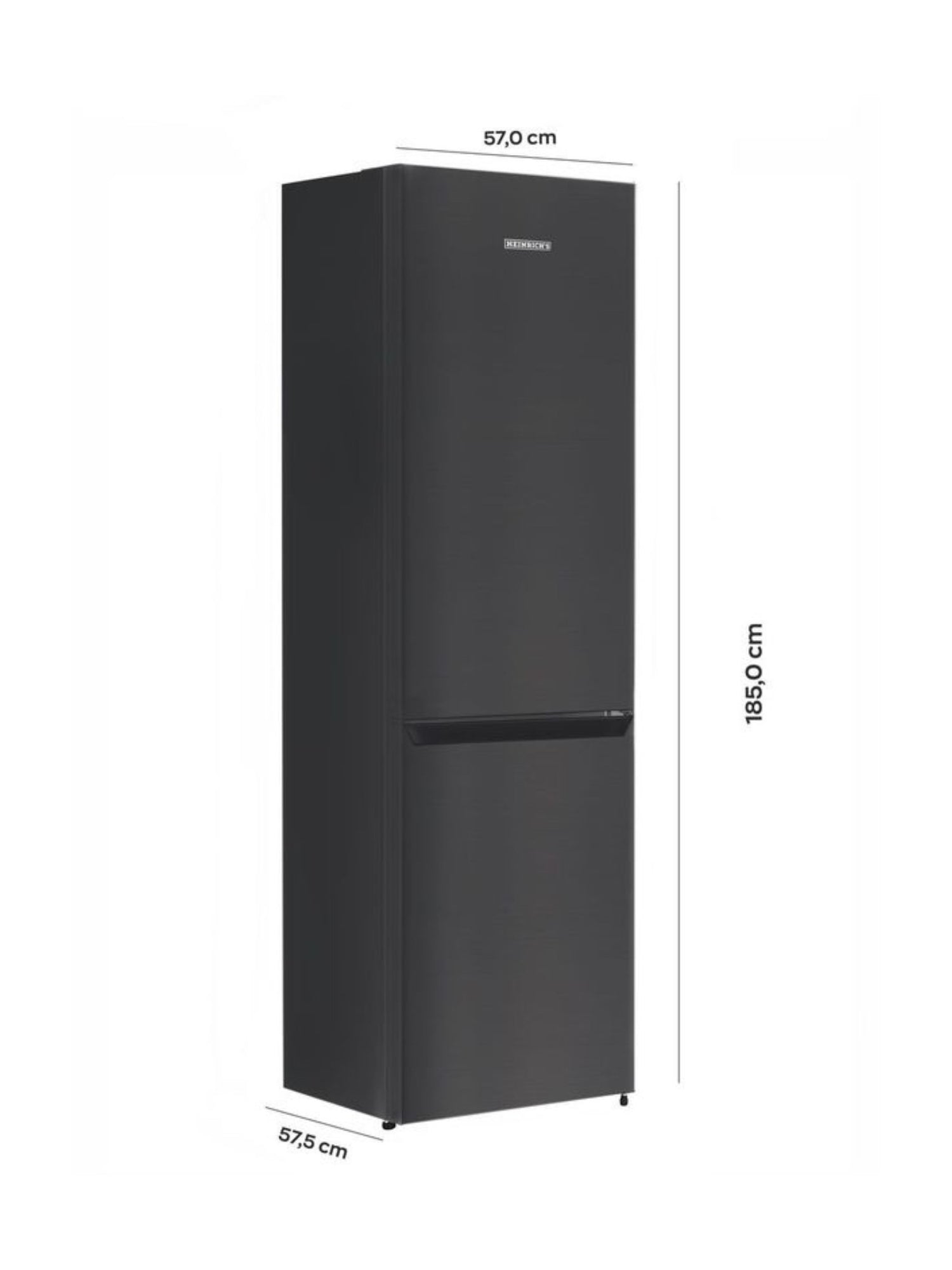 Heinrichs Koel-vriescombinatie Zwart HKS 3491