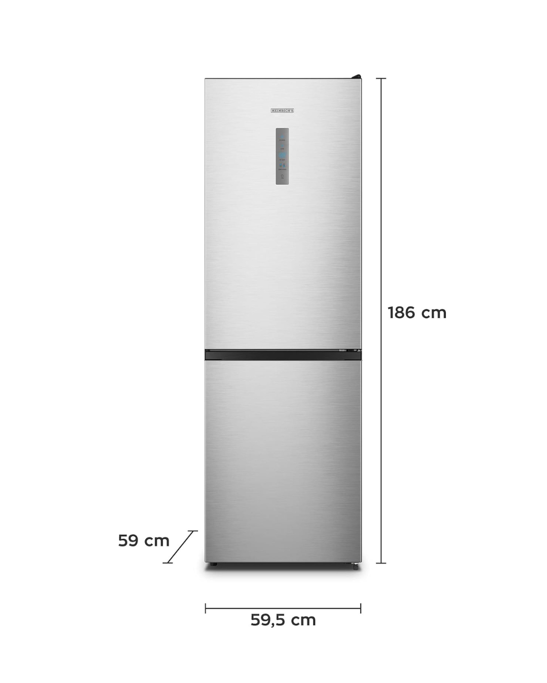 Heinrichs Koel-vriescombinatie Roestvrij Staal HKS 3095 No Frost