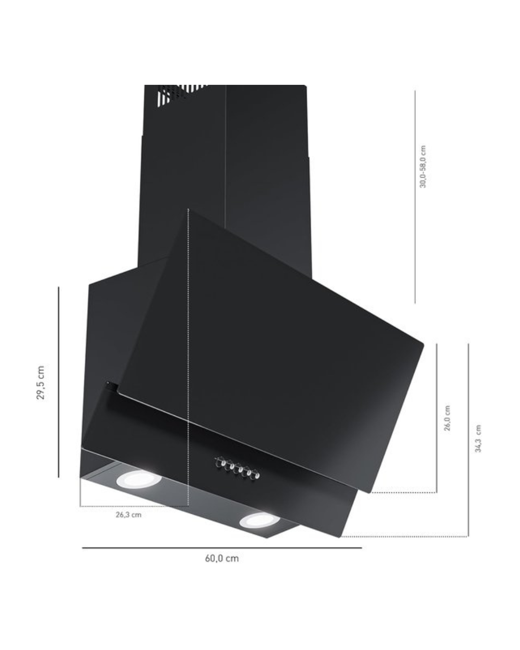 Heinrichs Afzuigkap Zwart HDU7622