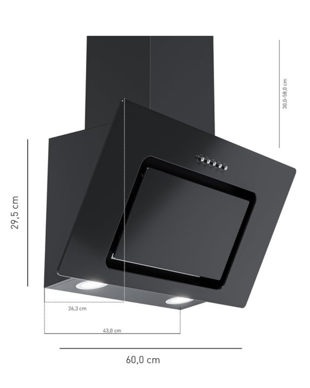 Heinrichs Afzuigkap Zwart HDU7623