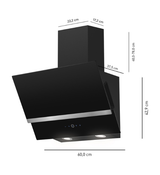 Heinrichs Afzuigkap Zwart/Roestvrij Staal HDU7624